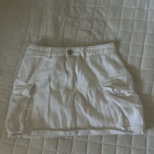 Women's White Cargo Shorts